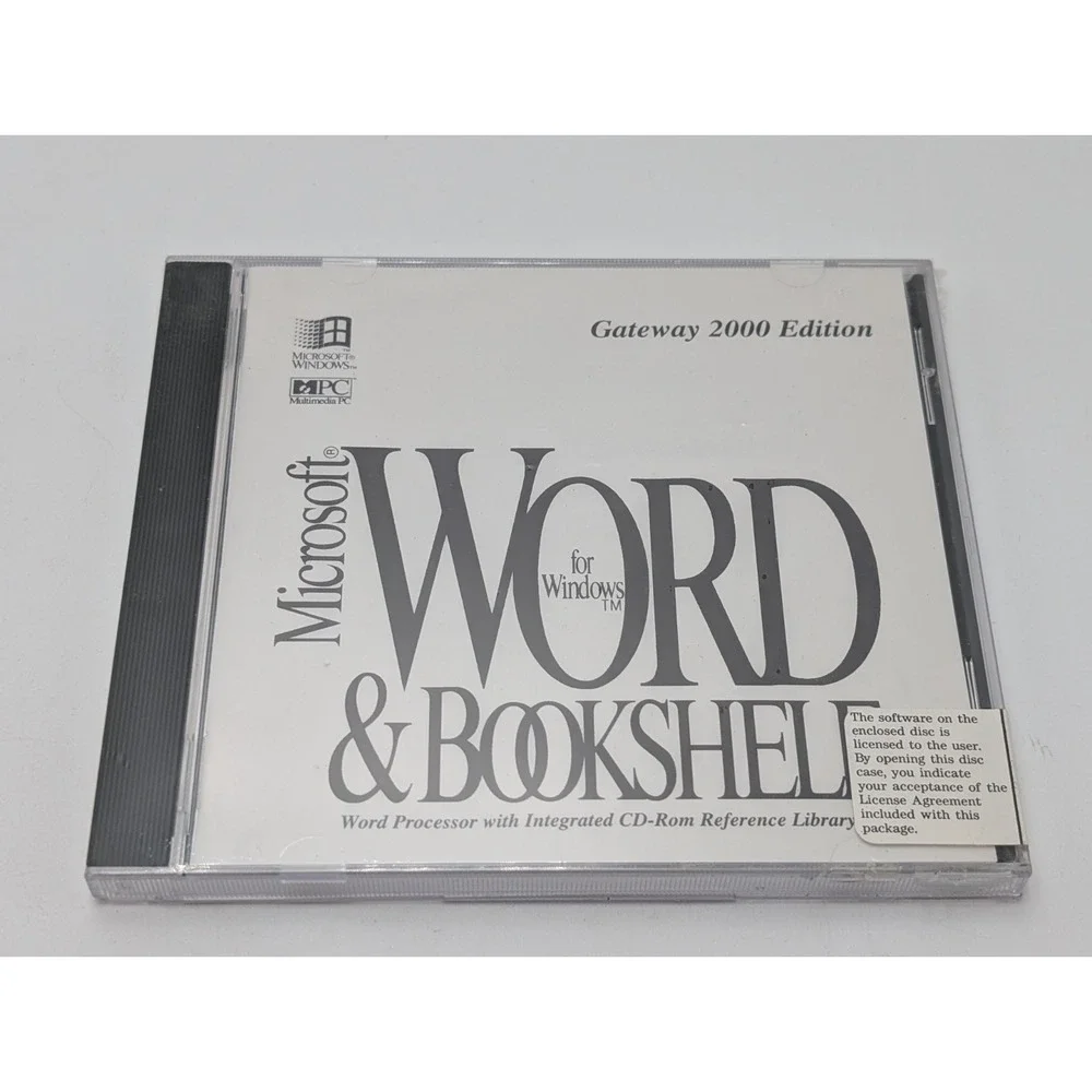 Microsoft Word And Bookshelf CD For Windows Gateway, 2000 Sealed New